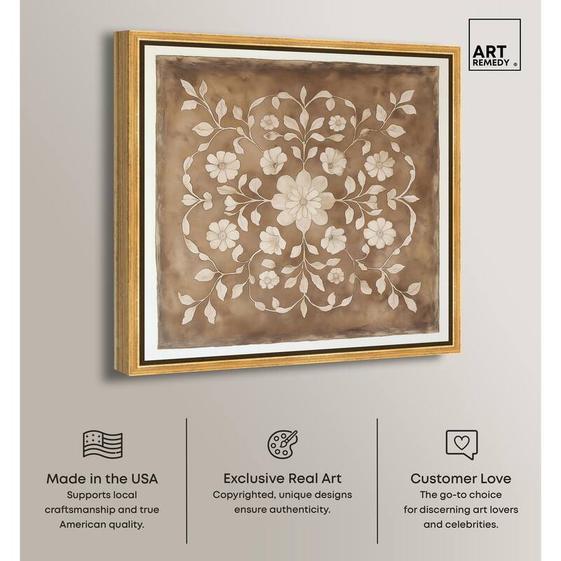 Floral Mandala Canvas by Art Remedy
