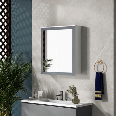 27"x30" Bathroom Medicine Cabinet with Mirror,Wall Mounted,Bathroom Wall Cabinet with Storage,Double Doors,2 Adjustable Shelves