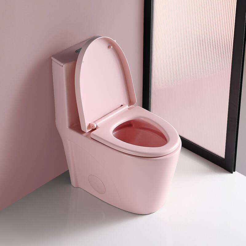 1.1/1.60 GPF Dual-Flush Elongated One Piece Toilet with Soft Close Seat - 27" x 16" x 31"