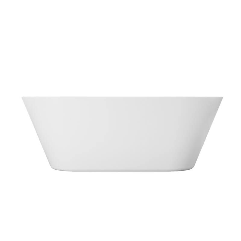 Glossy White Freestanding Soaking Bathtub, 100% Pure Virgin Acrylic with Drain And Overflow