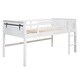 preview thumbnail 9 of 13, White Twin Size Solid Pine Wood Loft Bed with Hanging Clothes Racks