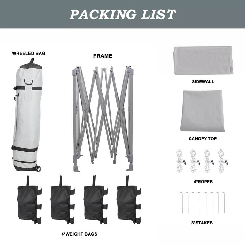Aoodor 12'x12'Pop Up Canopy Tent with Removable Mesh Window Sidewalls, Portable Instant Shade Canopy with Roller Bag