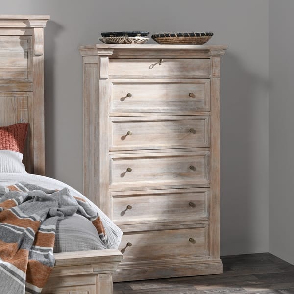 Adelaide - 6 Drawer Chest - Natural White Wash