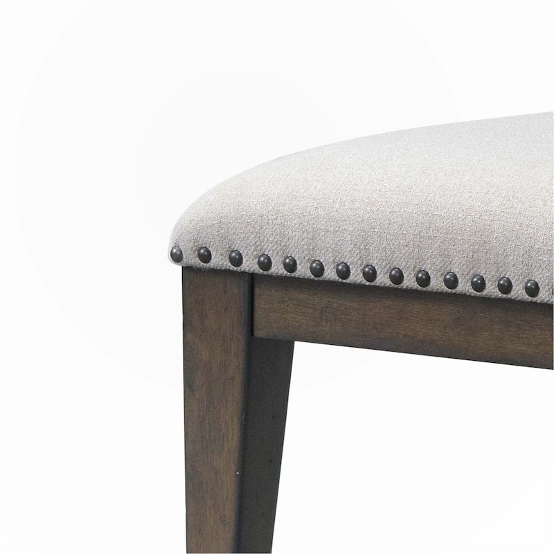Nailhead Trim Upholstered Dining Chairs,Set of 2