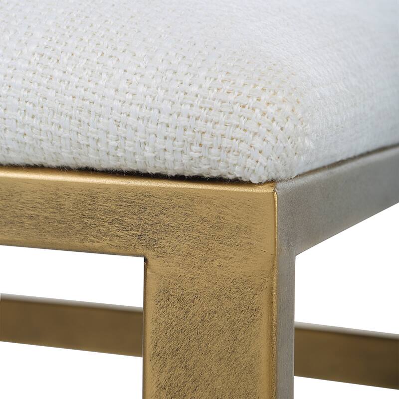 Modern Iron Bench - 15.75"D x 25.25"W x 19.25"H