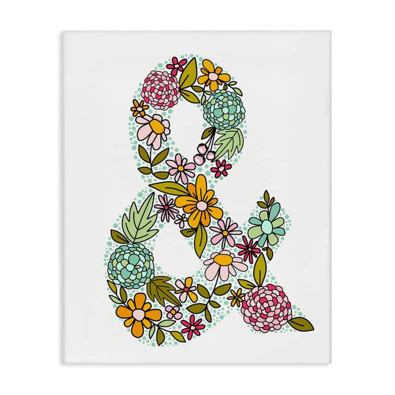 Stupell Hydrangea Florals Ampersand Canvas Wall Art Design By Mandy Ford Art + Illustration - 16 x 20