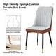 preview thumbnail 9 of 11, 5-Piece Kitchen Table Set with 4 PU Curved Chair Cushion, Dining Table Set with Marble Table Top for Dining Room