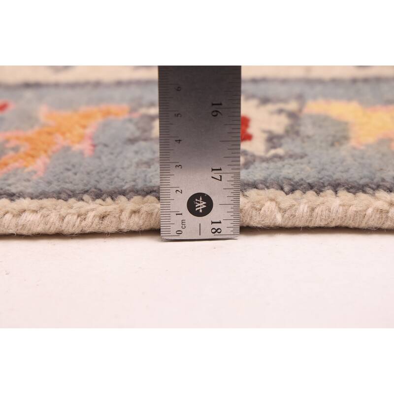 ECARPETGALLERY Hand-knotted Modern Oushak Cream Wool Rug - 2'6 x 11'7