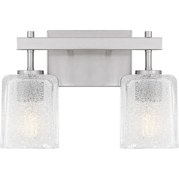 slide 2 of 8, Brenthouse 2-Light Brushed Nickel Bath Light