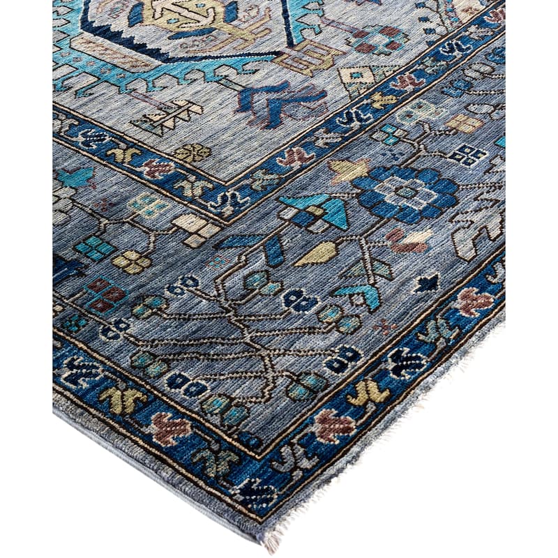 Serapi One-of-a-Kind Hand-Knotted Area Rug - Gray - 8' 0" x 9' 11"