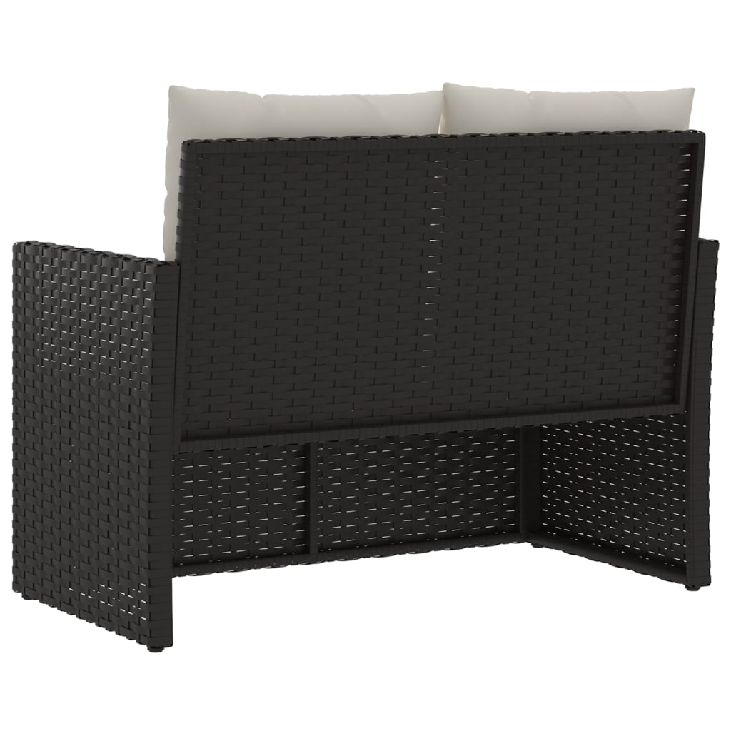 Poly rattan store garden bench