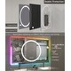 preview thumbnail 9 of 19, KIOTEE Frameless LED Frontlit & RGB Backlit Anti-Fog Tempered Glass Bathroom Vanity Mirror with ETL and 3-Year Warranty