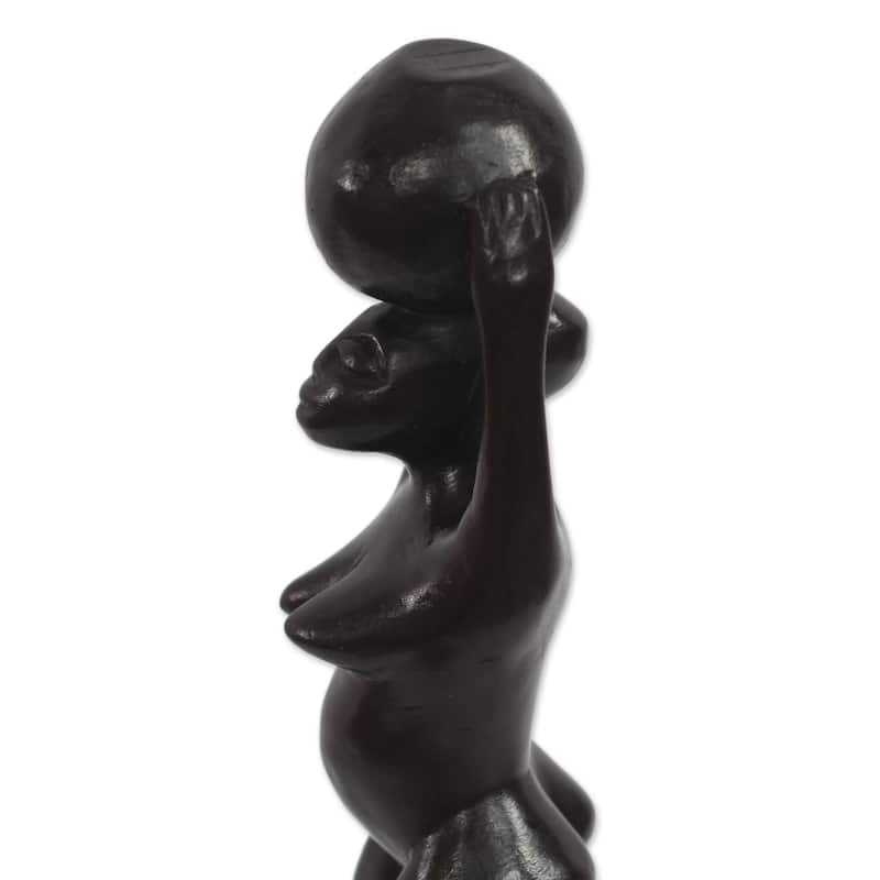 Novica Handmade Nea Oko Nsu Wood Sculpture