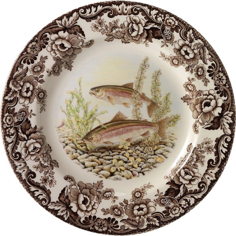 Spode Woodland Dinner Plate Fish Collection - 10.5 inch - Trout