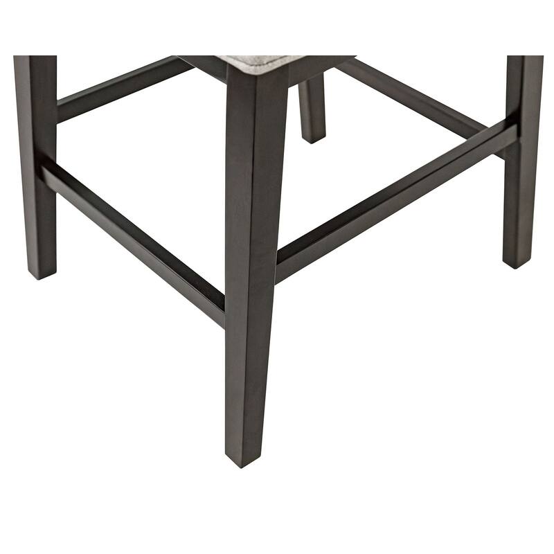 Two Wood Modern Counter Height Kitchen Chairs, Dining Seats, Black