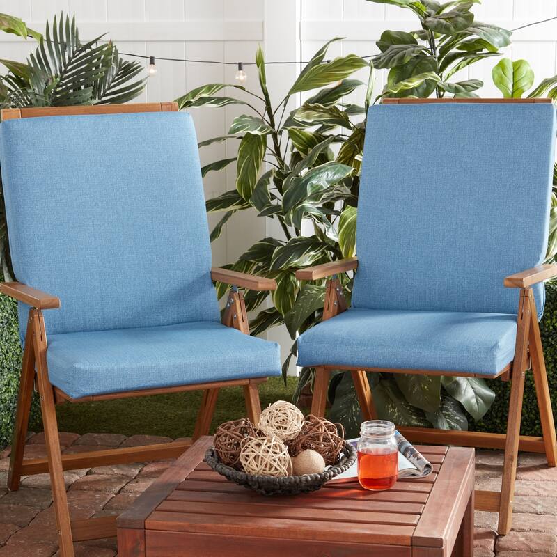 Greendale Home Fashions Outdoor High Back Chair Pad
