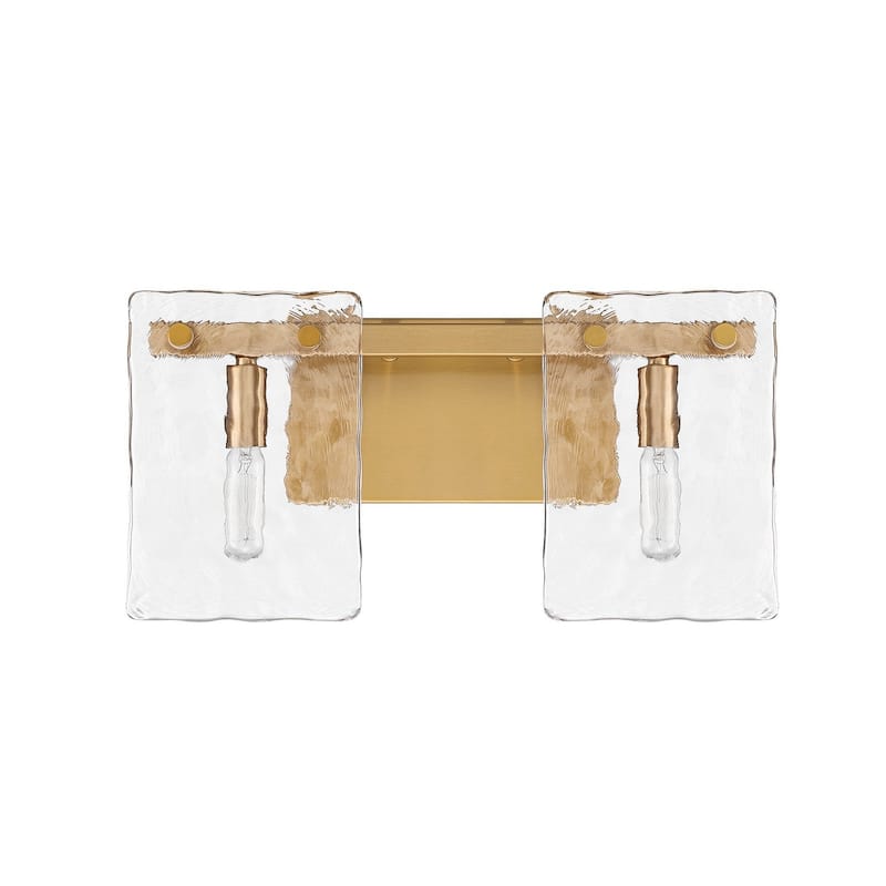 Genry 2-Light Bathroom Vanity Light - Warm Brass