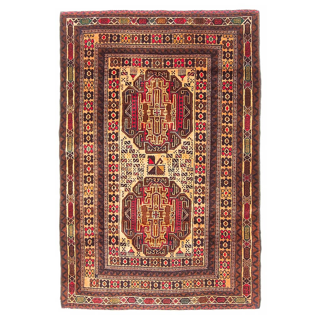 Teimani Orange Rug 2'10" x 4'5" - 2'10 x 4'5