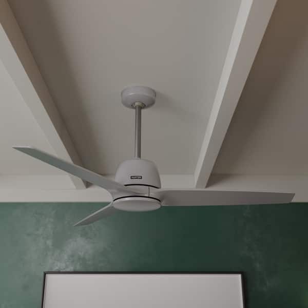 slide 2 of 17, Hunter + Jasmine Roth 52" Malden Ceiling Fan and Handheld Remote - Contemporary, Modern - Designer! Dove Grey