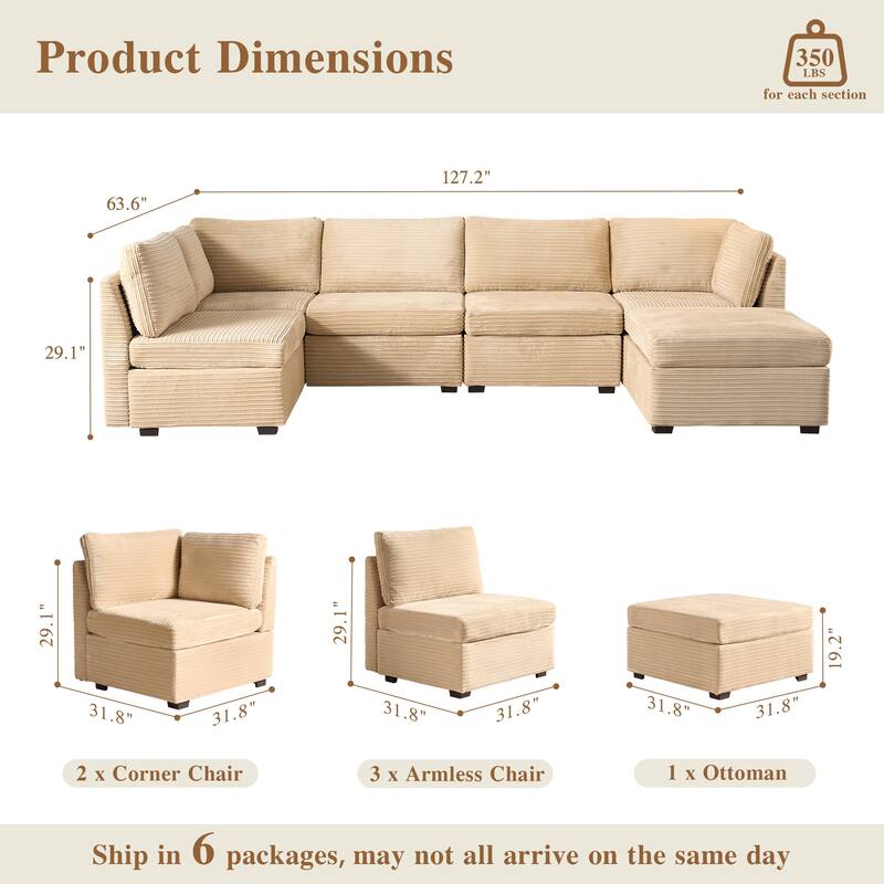 OVIOS Nordic Style Corner Sofa​