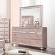 preview thumbnail 1 of 5, Dzhebel II Contemporary 2-piece 7-Drawer Dresser and Mirror Set by Copper Grove Rose Gold