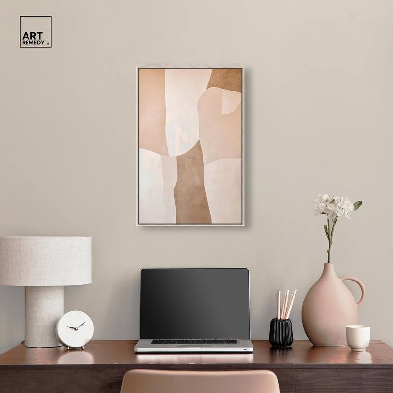 Forms in Beige I Canvas by Art Remedy