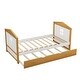 preview thumbnail 16 of 15, Twin Size Wood Platform Bed with House Shape Headboard,Guardrails,Drawers or Trundle Options