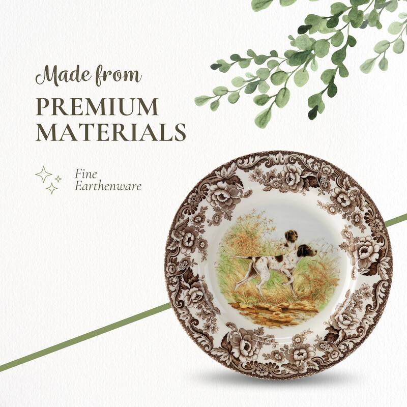 Spode Woodland Dinner Plate Dog Motif