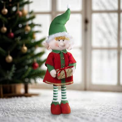 Delightful 21 Inch USB Electric Animated Fabric Elf