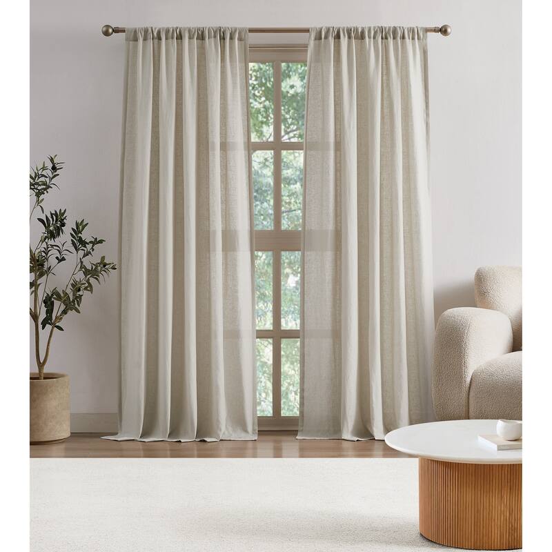 Brooklyn Loom Flax Linen Window Curtain Pair