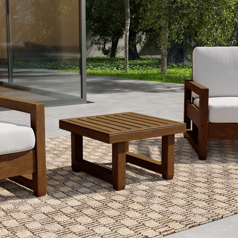 Square Teak Wood Outdoor Patio Side Table