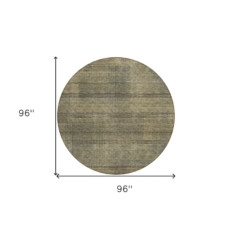 HomeRoots Striped Transitional Rectangle Outdoor Rug