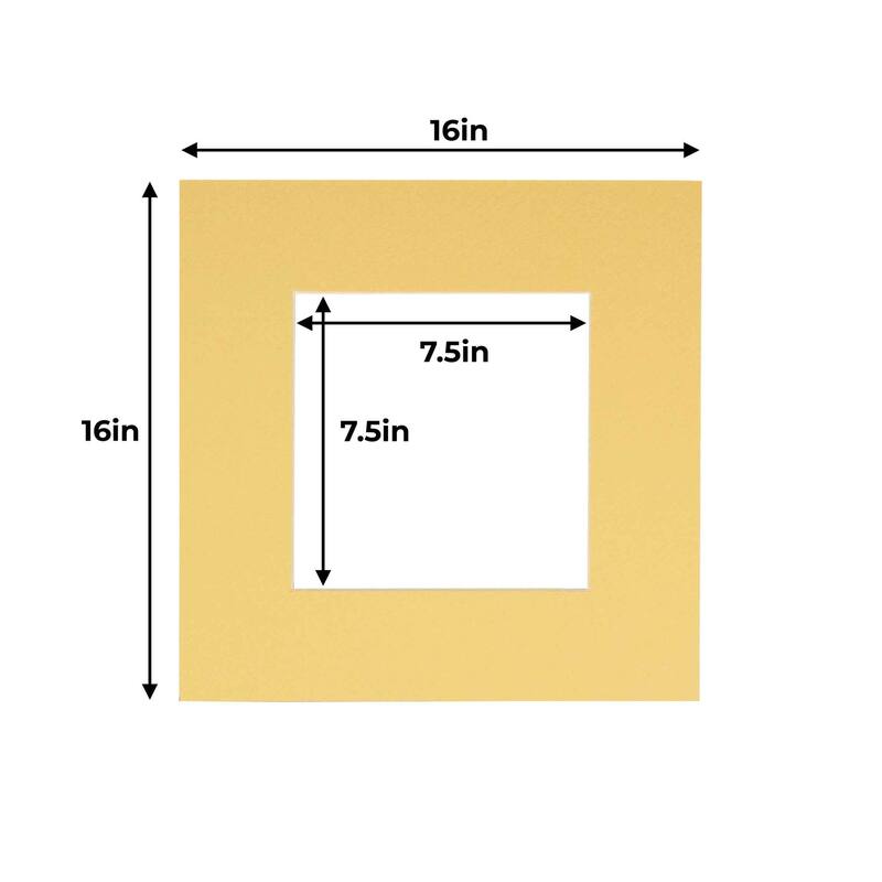 8x8 Mat for 16x16 Frame Precut Mat Board AcidFree Marzipan Beige 8x8