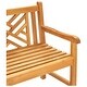 preview thumbnail 6 of 12, Chic Teak Chippendale Outdoor Teak Wood Patio & Garden Double Bench