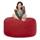 preview thumbnail 20 of 38, Jaxx 4 Foot Saxx Large Bean Bag Chair and Lounger for Teens and Adults - Microsuede