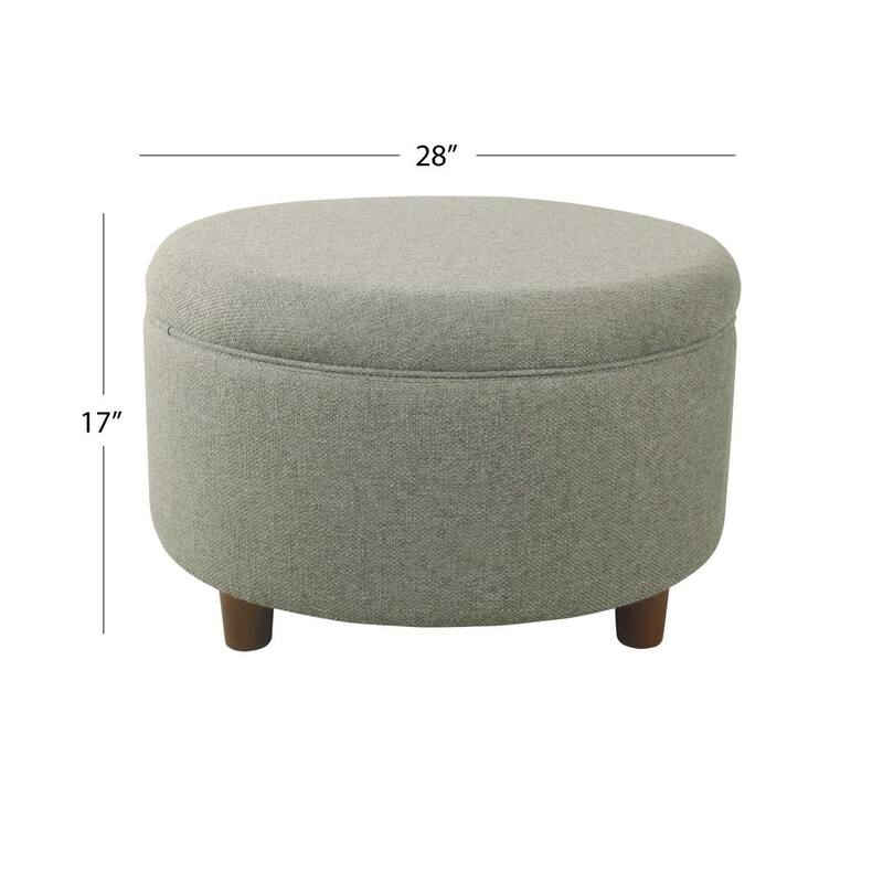 HomePop Round Storage Ottoman
