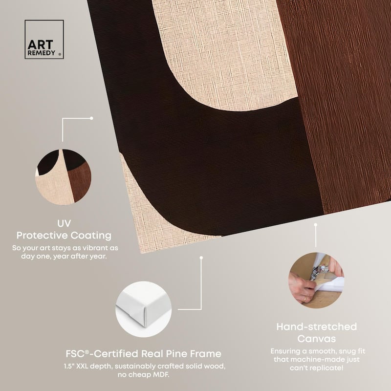 Quartet in Brown I Canvas by Art Remedy, Gallery Wrapped