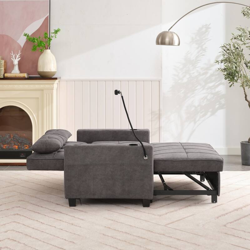 Pull Out Recliner Chair Bed Convertible 3 in 1