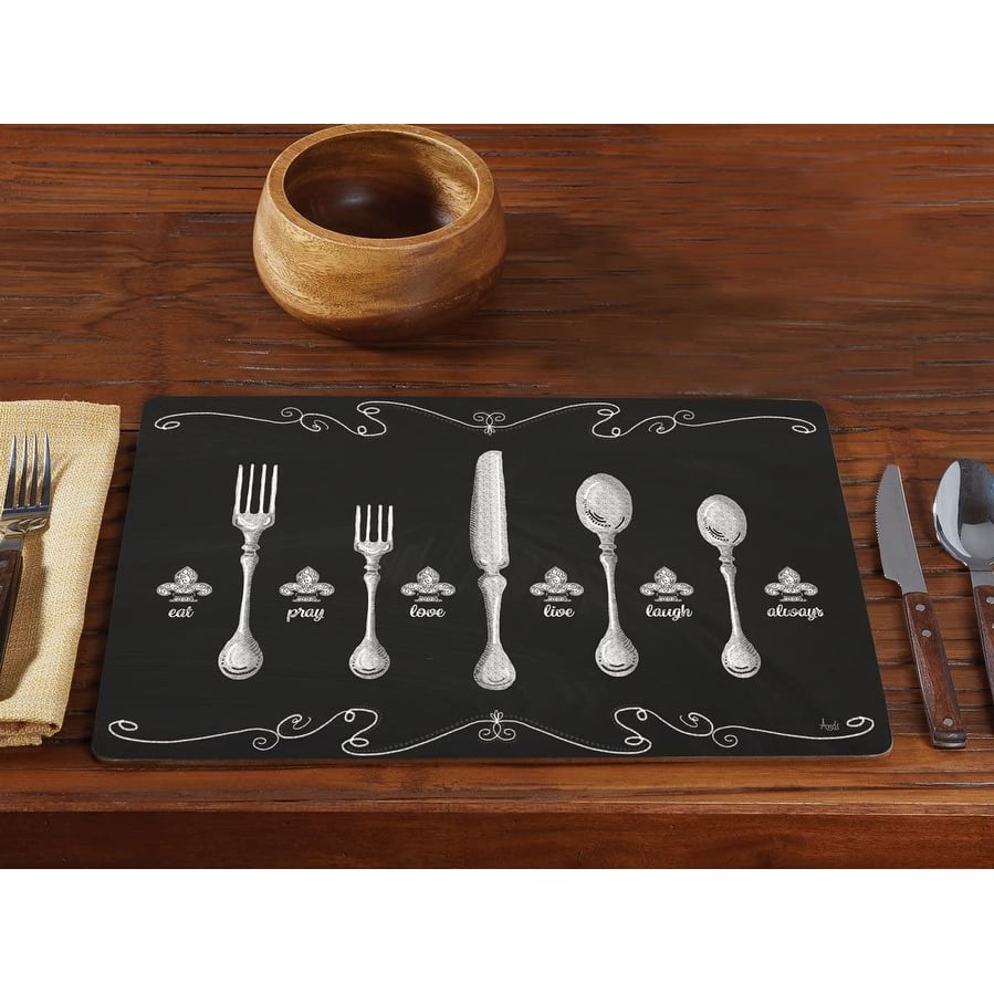 CounterArt Set of 2 Hardboard Placemats, Set the Table On Sale Bed