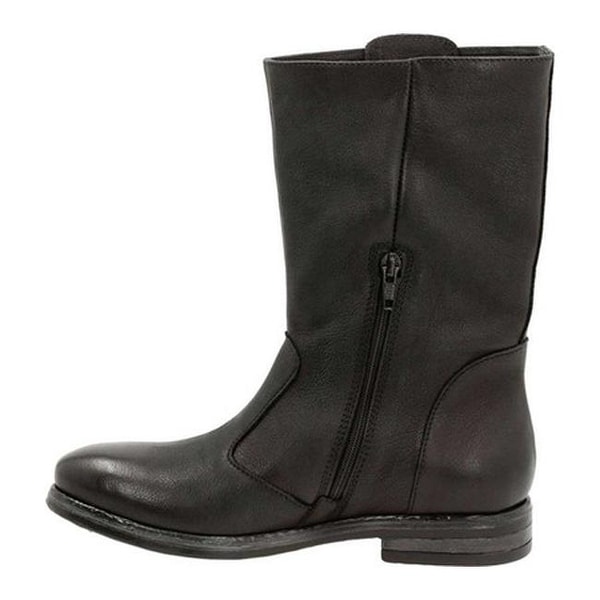 Sicilly Day Mid Calf Boot Black Leather 