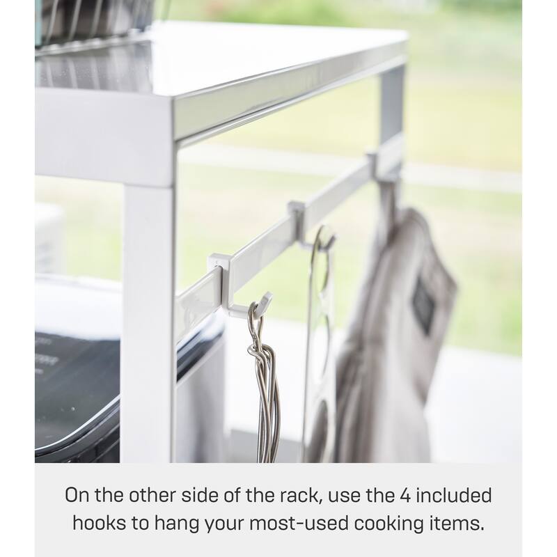 Yamazaki Home Kitchen Appliance Rack, Steel - L 14.72 x W 29.53 x H 18.39 inches
