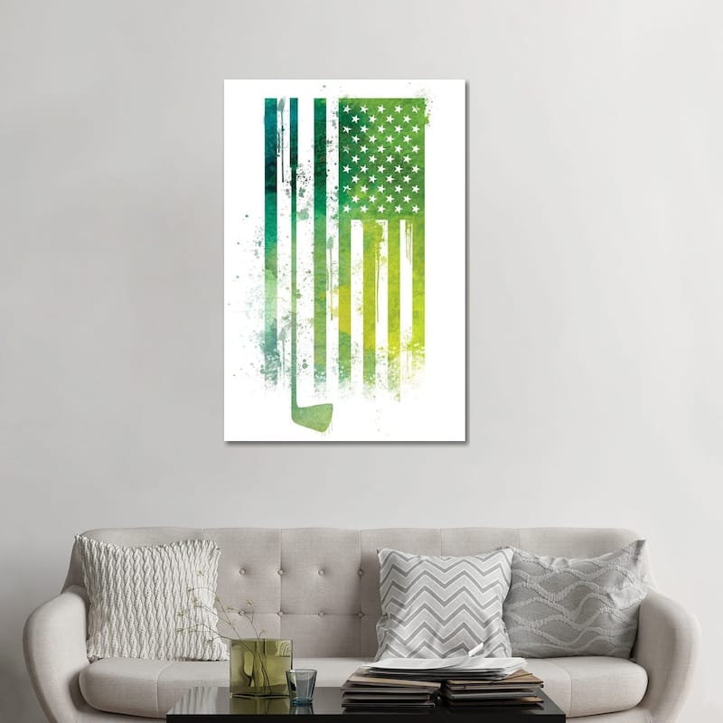 iCanvas "Golf Sports Flag" by 5by5collective Canvas Print - 48x32x1.5