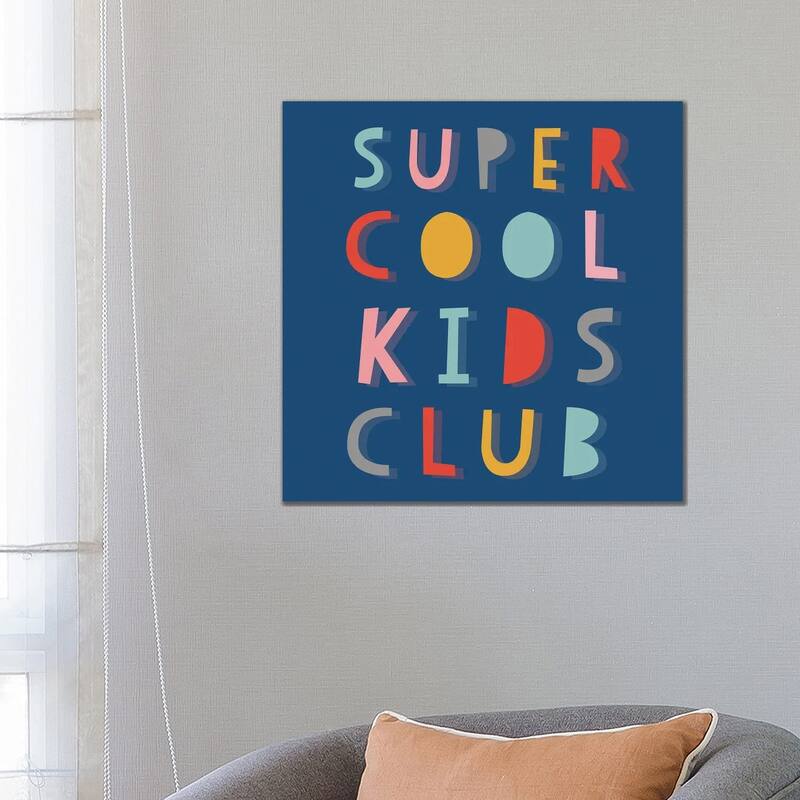 iCanvas "Super Cool Kids" by Lula Bijoux & Company Canvas Print - 26x26x1.5