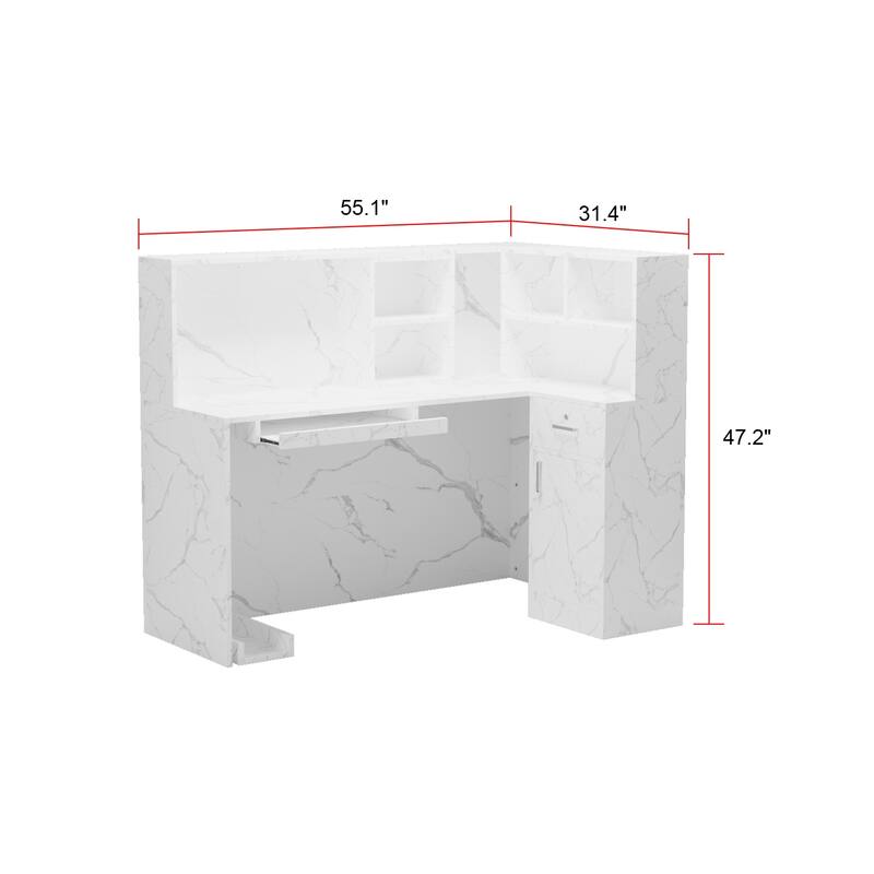 Working Reception Desk L Shaped Front Counter Reception Table Counter