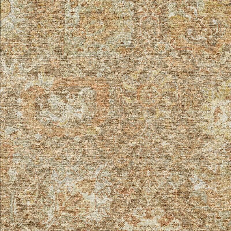 HomeRoots Damask Traditional Rectangle Outdoor Rug