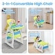 preview thumbnail 11 of 16, Baby High Chair,3 in 1 Highchair, Convertible Toddler Eating Chair for 6 Months to 6 Years, with Adjustable Tray
