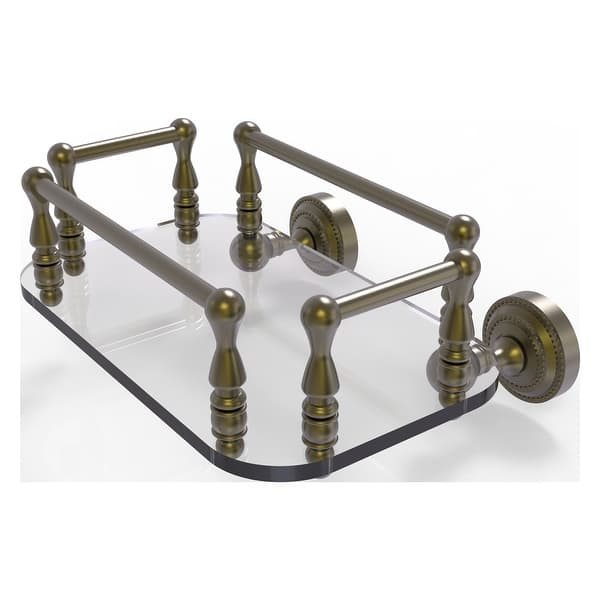 Allied Brass Dottingham Collection Wall Mounted Glass Guest Towel Tray in Matte Black Allied Brass Dottingham Collection Wall Mounted Glass Guest Towel Tray in Matte Black