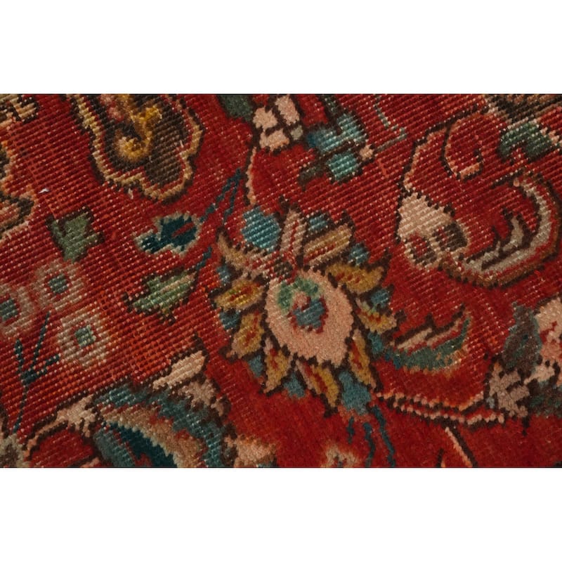 Hand Knotted Oriental 100% Wool Carpet Traditional Floral Red Tabriz Area Rug - 5' 2'' X 3' 1''