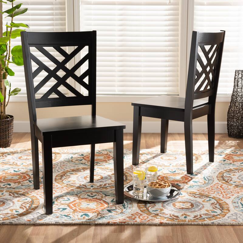 Caron Modern and Contemporary Transitional 2-Piece Dining Chair Set
