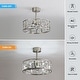 preview thumbnail 16 of 79, 20"/28" Modern 3/5/7-Blade Caged Crystal Ceiling Fan with Light Kit and Remote